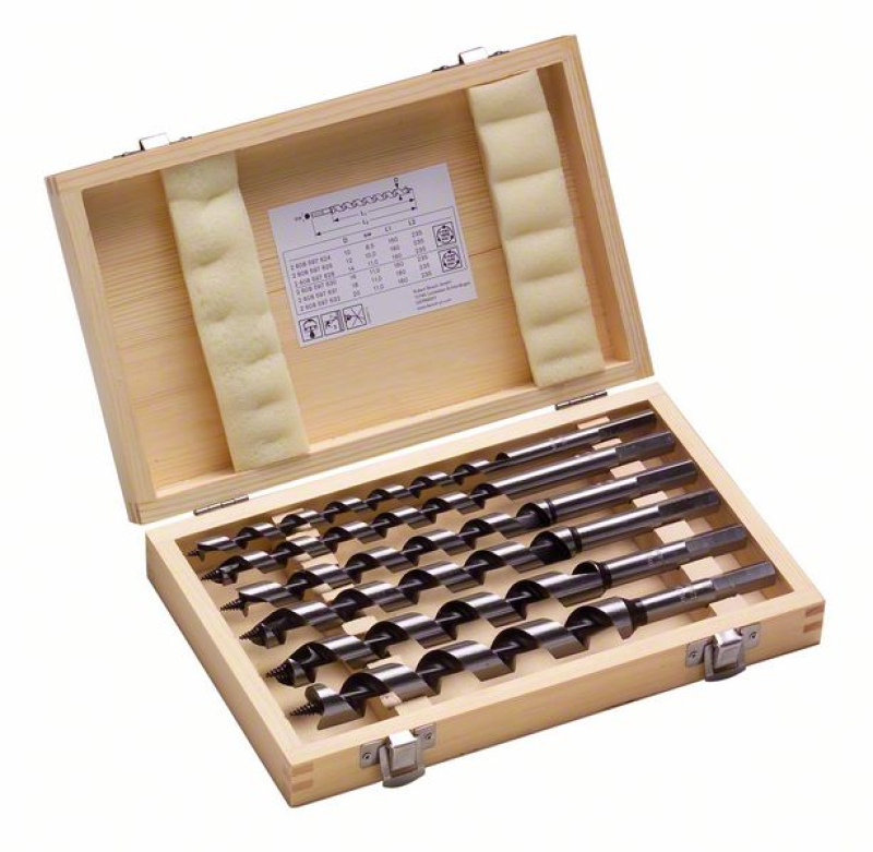 Bosch 6 részes csigafúró készlet fadobozban 235 mm (2607019322)