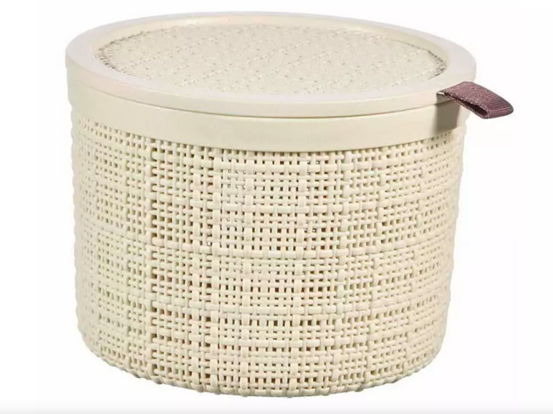 Curver Jute kerek doboz tetővel 2L bézs (245374)