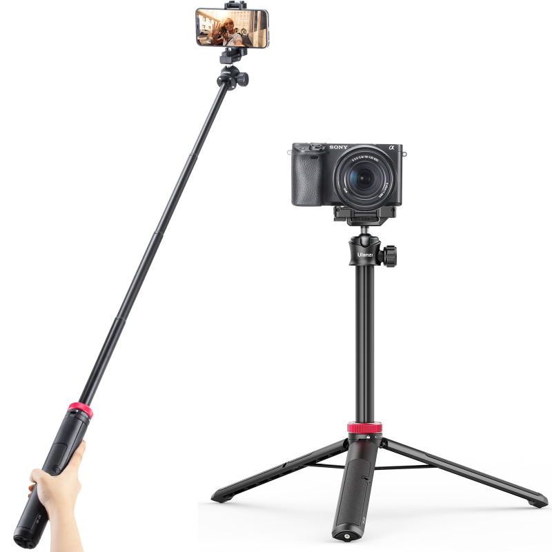 Ulanzi MT-44 selfie állvány, monopod, telefontartó adapter, 149cm max magasság, fekete (UL-2502)
