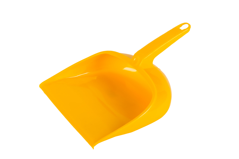 Öblös szemétlapát, műanyag, sárga (958/1)