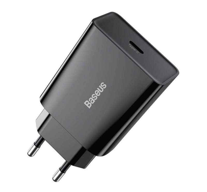 Baseus SPEED MINI hálózati töltő Type-C aljzat (20W, PD gyorstöltő) FEKETECCFS-SN01