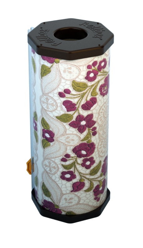 Frissentartó fólia vágókéssel vastag Rollbox 270 m bordó matyó mintás