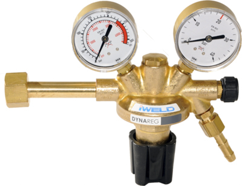 Iweld Dynareg Co2 nyomáscsökkentő 5DRGCO23020 230/20 bar, 2 manométerrel