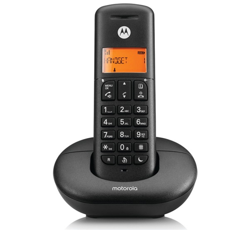 Motorola E201 telefon készülék (vezeték nélküli, kijelző, DECT) FEKETEF52000K50O1ASG03