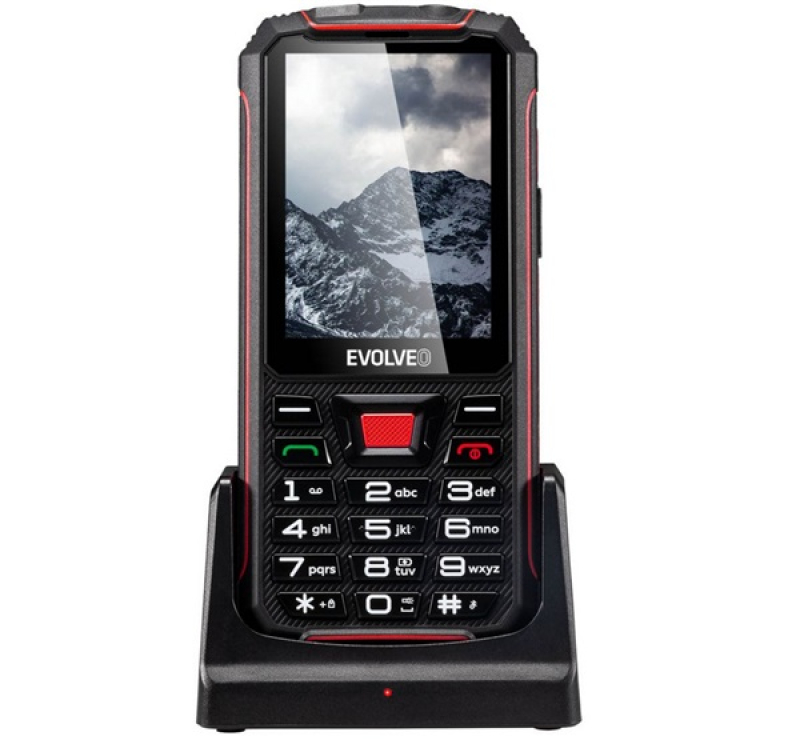 Evolveo Strongphone W4 mobiltelefon (Dualsim) FEKETE/PIROS