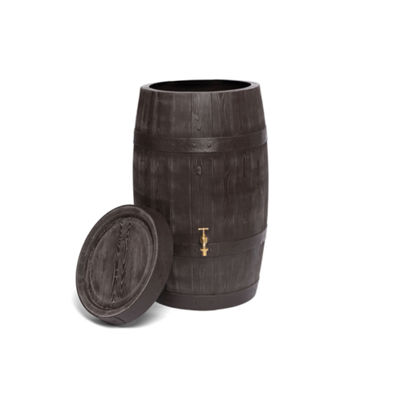 Premier Tech Barrique esővízgyűjtő 250L, sötétbarna, kis hordó csap nélkül (9000680)