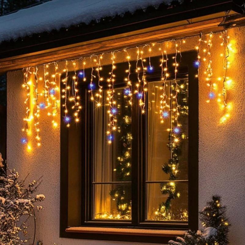 Home LED-es sziporkázó fényfüggöny, 300 db melegfehér (KKF300D5M)