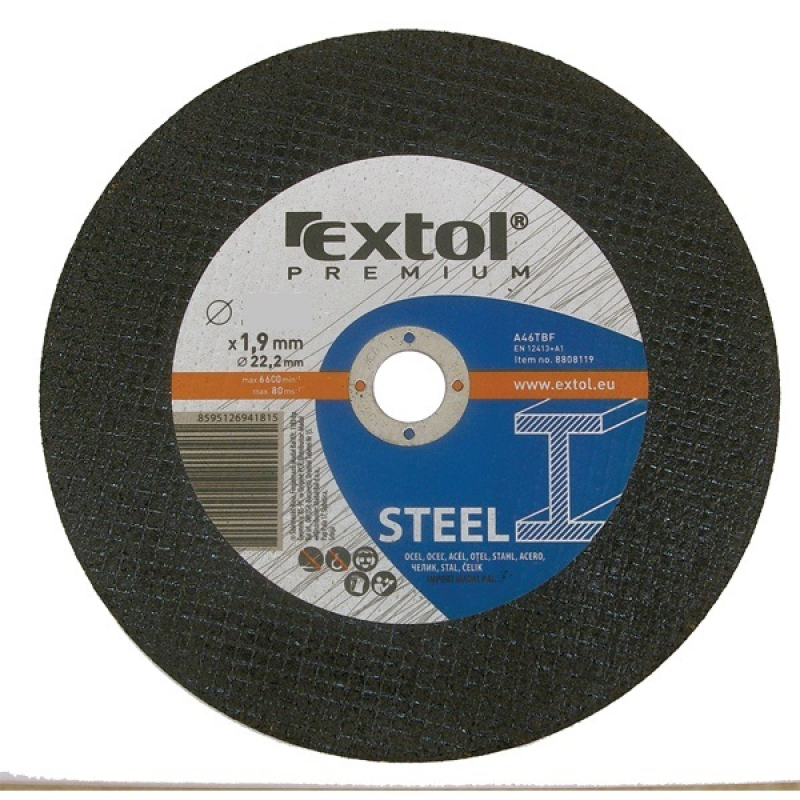 Extol Premium vágókorong acélhoz 125×1,6×22,2mm (8808112)