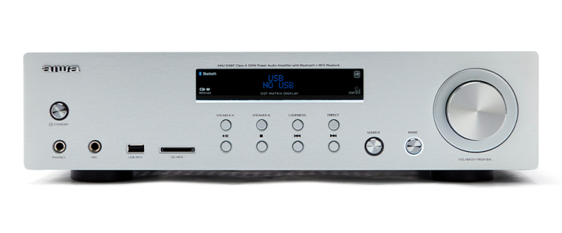 Aiwa AMU-120BTSR sztereó erősítő, bluetooth funkcióval (13064)