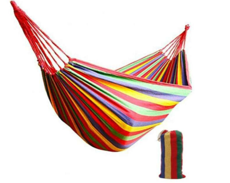 Kétszemélyes függőágy 200cm x 150cm, piros-sárga
