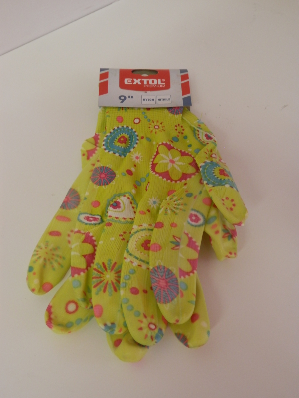 Kerti kesztyű, virágmintás M-es (8856671)