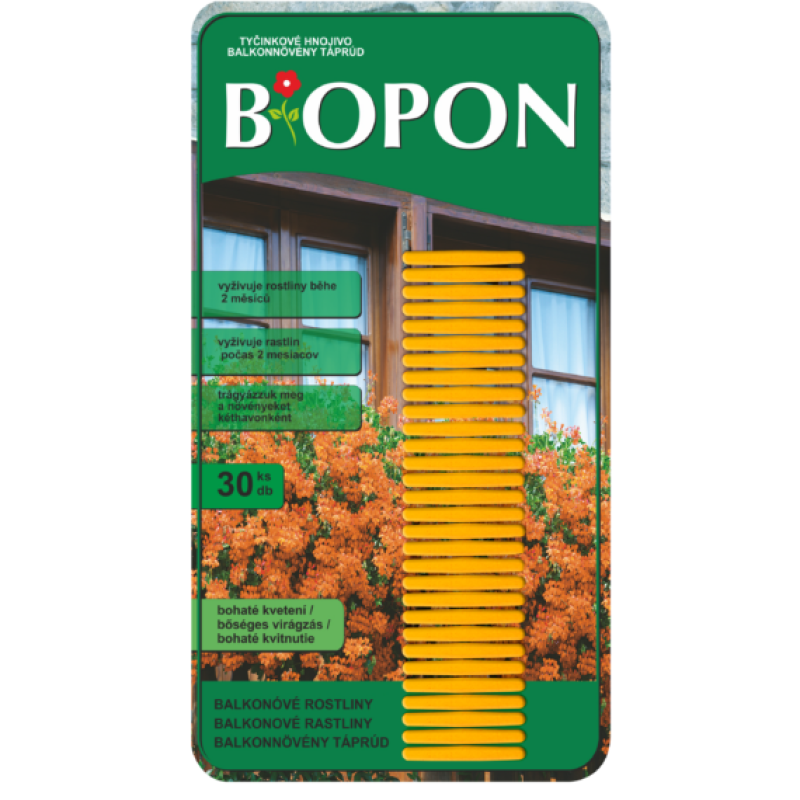 Biopon balkonnövény táprúd 30 db (B1212)