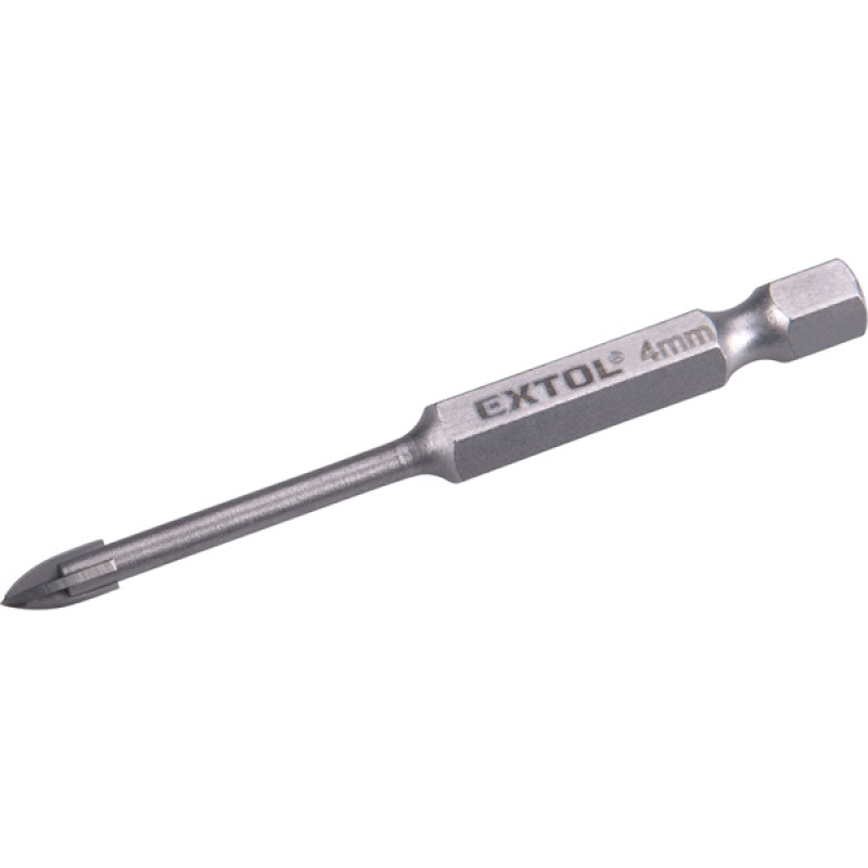 Extol premium fúró üvegre, kerámiára és csempére, keményfém lapkás; 4x70mm, 1/4