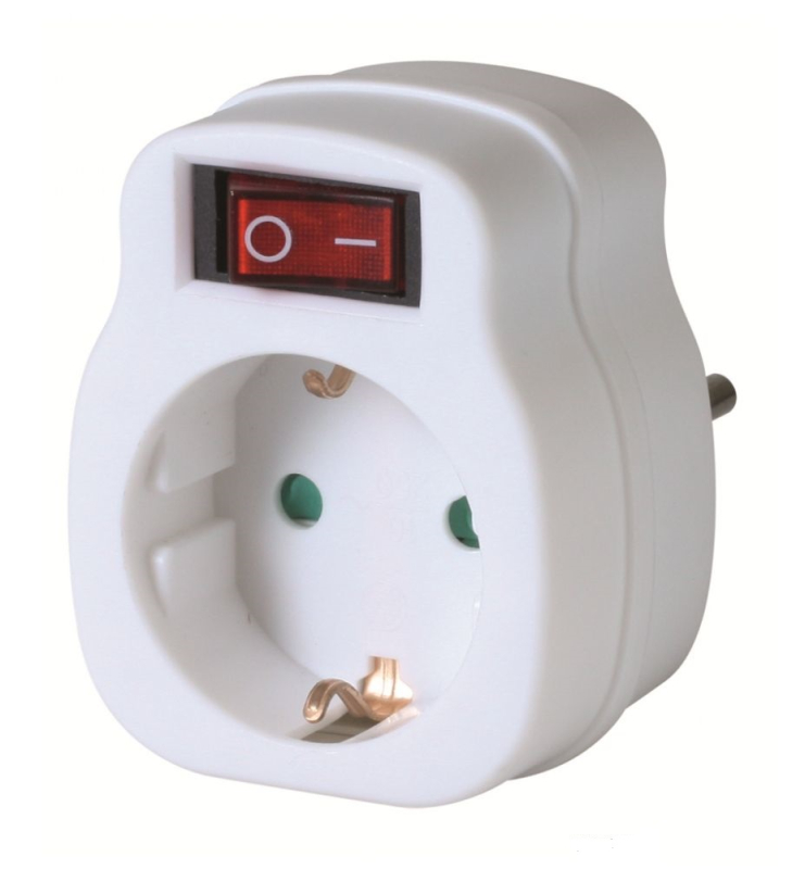 Home hálózati aljzat, kapcsolós (NVK 1/WH)