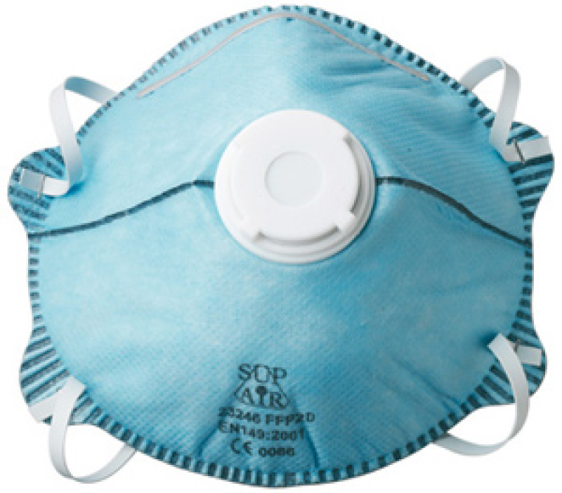 Supair FFP2 NR D SL VO- GA Szelepes pormaszk, aktívszenes (23246)