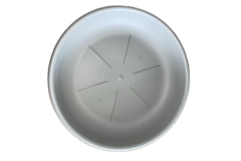 Virágtartó alátét, 36 cm, szürke műanyag (367)
