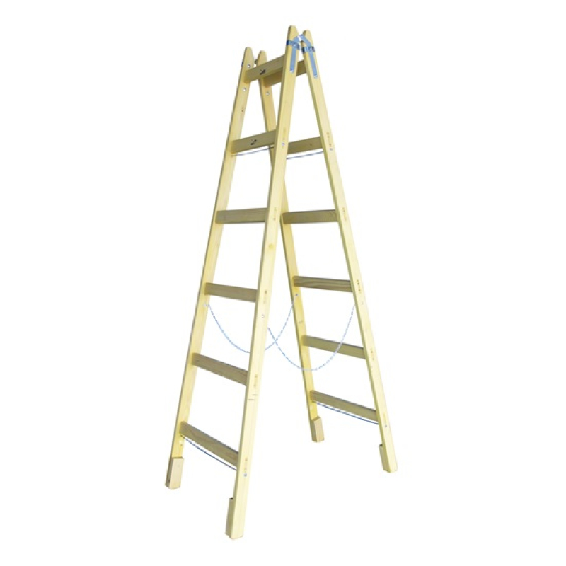 Festőlétra, fa, 6 fokos (8922202)