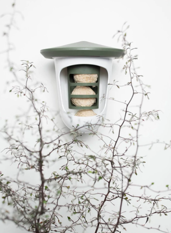 MULTI műanyag madáretető, vadzöld/fehér (M004)