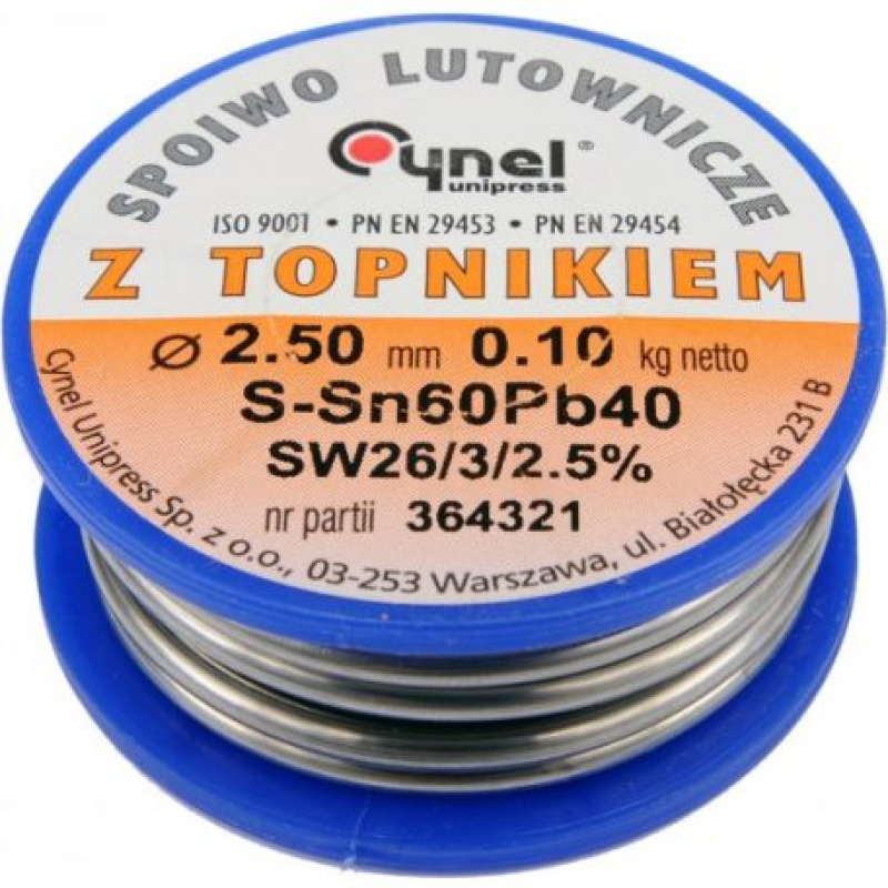 Vorel forrasztó ón 2,5mm/100g (TOY-76822)