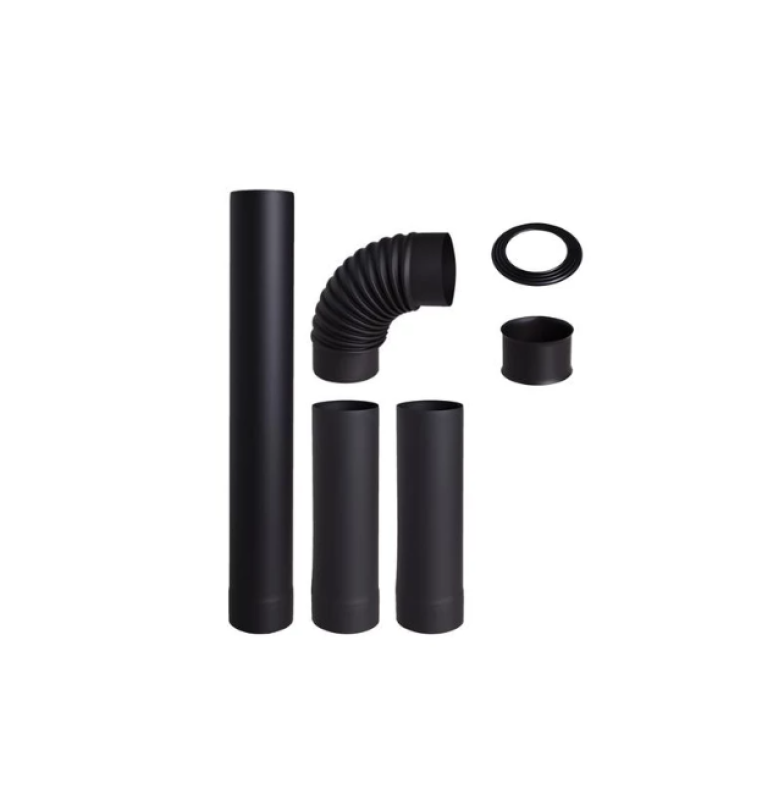 Hunor füstcső szett 120mm, 6 részes, fekete (HUNOR-FCS-SZETT-001)