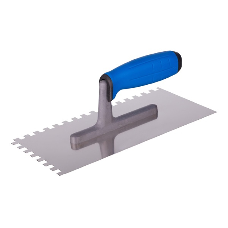 Extol Premium rozsdamentes glettelőkanál gumi nyéllel, 270x128x90mm (84639)