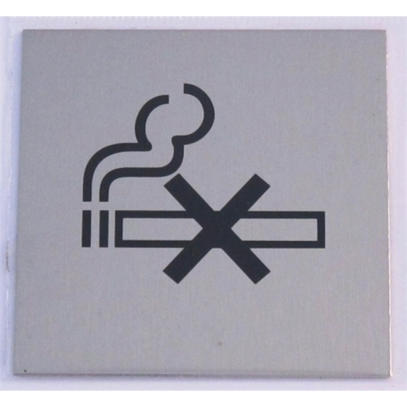 Tábla alumínium öntapadó 60x60mm nem dohányzó szimbólum (3427175)