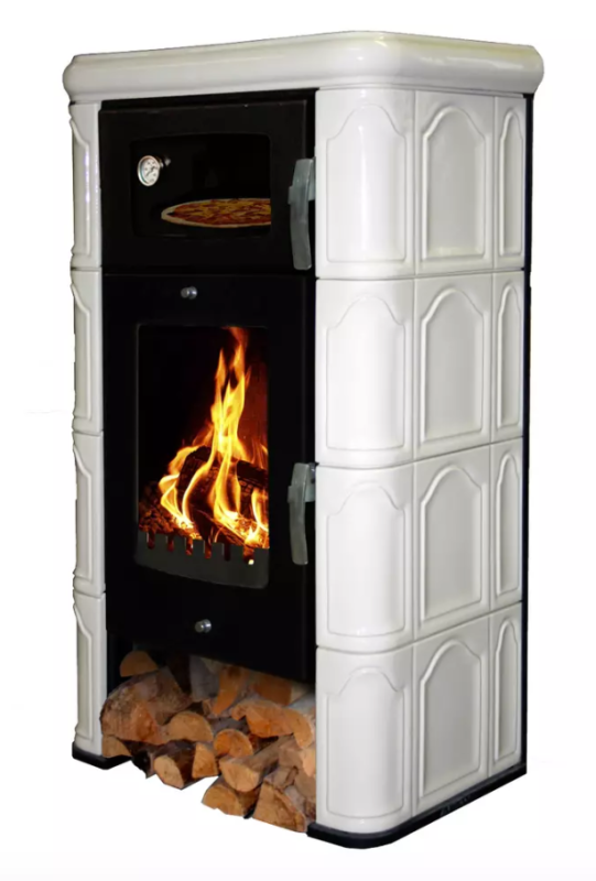 Warnex Napoli kerámia csempés kandalló, csontszín (DOM-KAND-009)