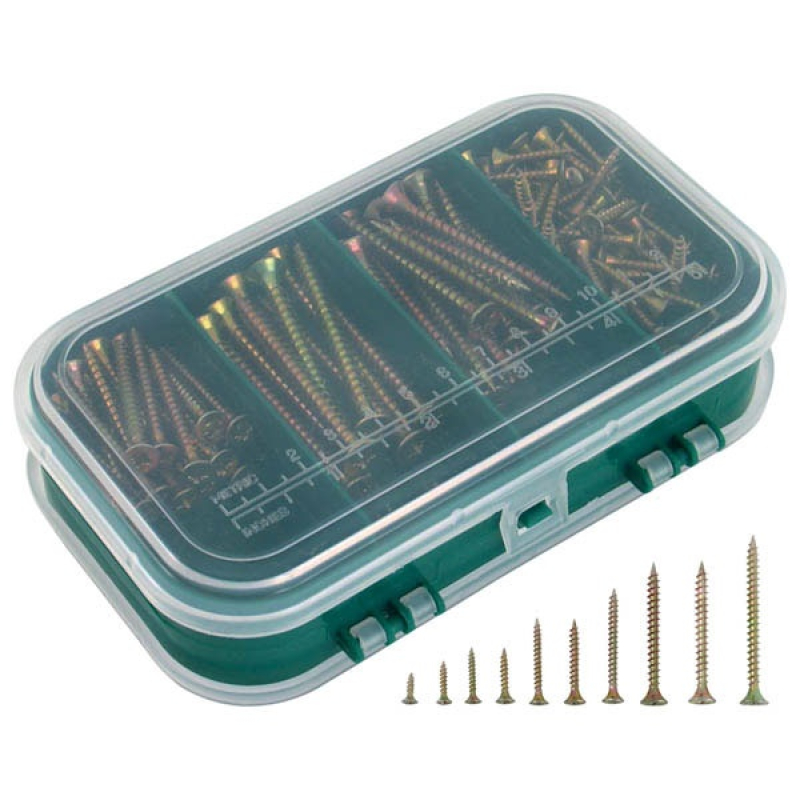 Extol forgácslapcsavar klt., 310db; 10 méret 2,7×10 mm -- 4,8×60 mm között (1440)