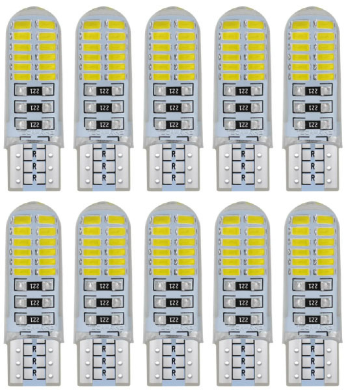 SMD-T10-3024SMD 10db-os SZILIKON - fehér - 12V CANBUS