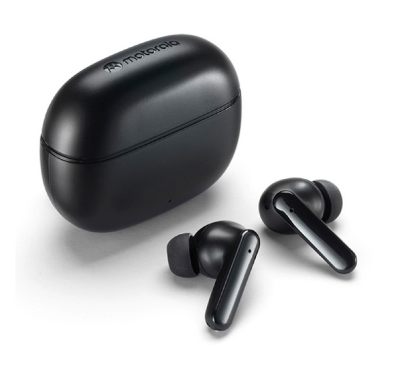 Motorola BUDS 125 bluetooth fülhallgató SZTEREO (v5.2, TWS, mikrofon, zajszűrő, IPX5 + töltőtok) FEK