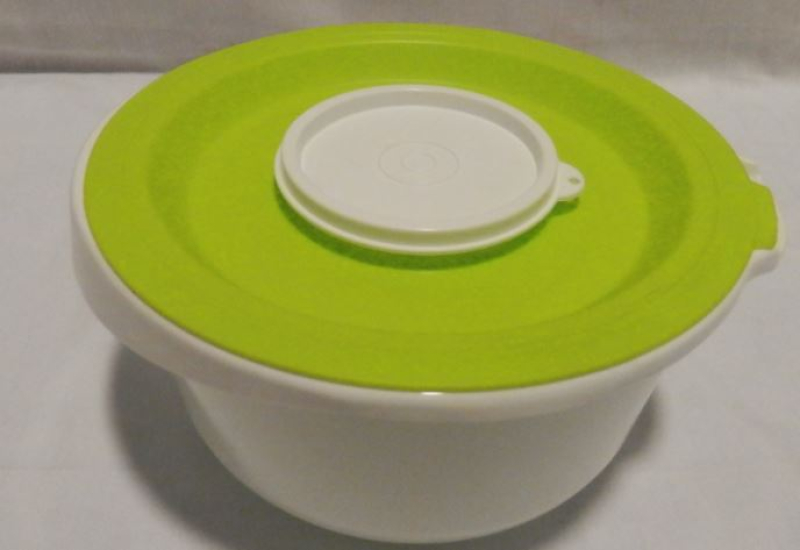 Keverőtál műanyag, kettős tetővel 3 l  (290-kiwi-fehér)