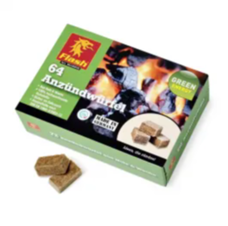 Flash fa és viasz alapú gyújtó kocka, 64 db (FLASH-KIEG-004)