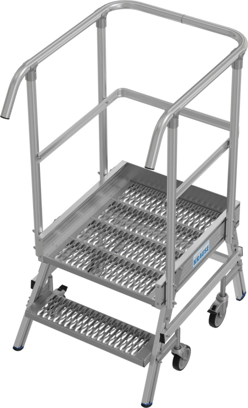 Krause Stabilo egy oldalon járható gurítható dobogó R13 profilrács lépcsőfokokkal, 1x2 (820983)