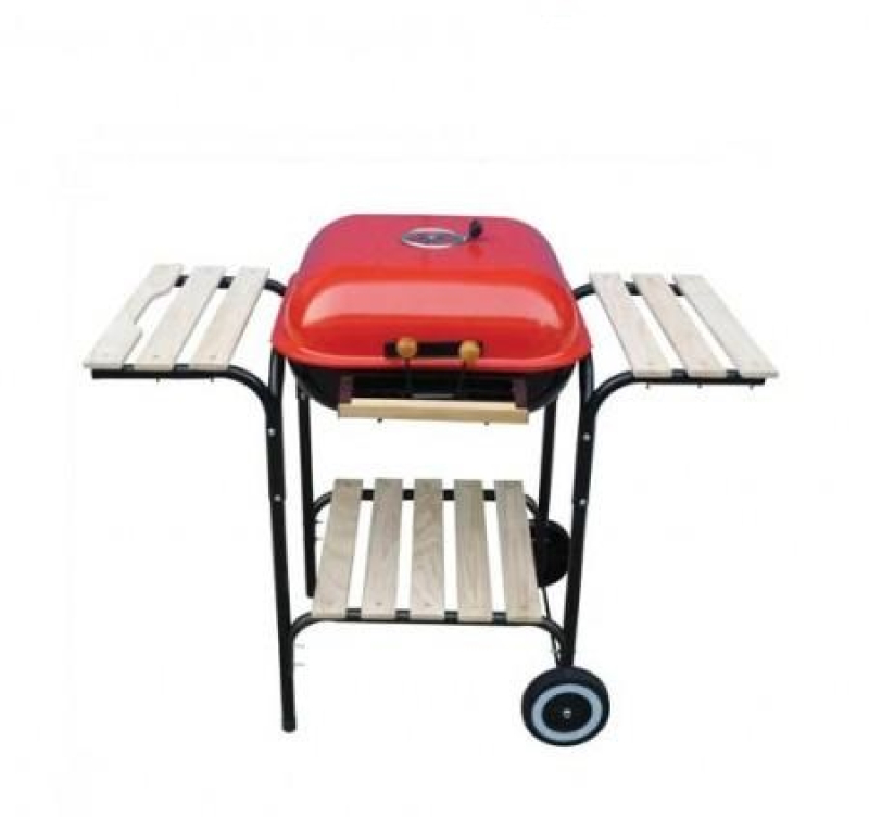 Landmann faszenes fedeles grillkocsi piros (0518)