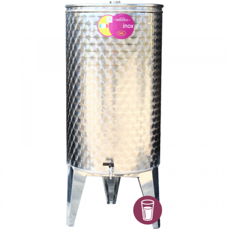 Panka 145 l-es pálinkatartály inox, csappal (15489)