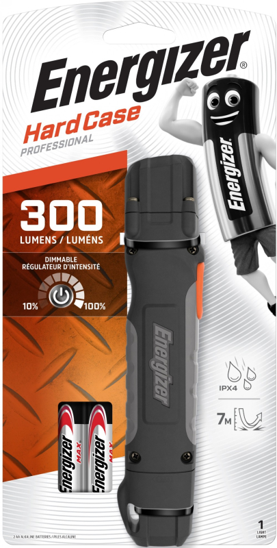 Energizer Hard Case Pro Handheld LED elemlámpa + 2x AA elem (NZFWH001)