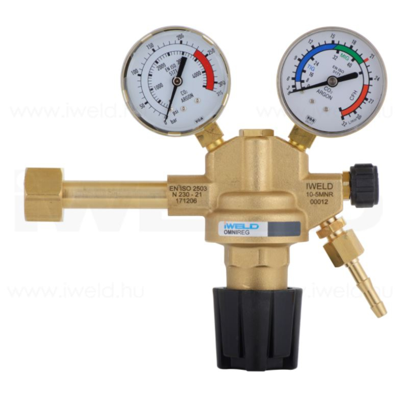 Iweld Omnireg Argon nyomáscsökkentő 230 bar/22 l/min, 2 manométerrel (5MNRGAR23022L)