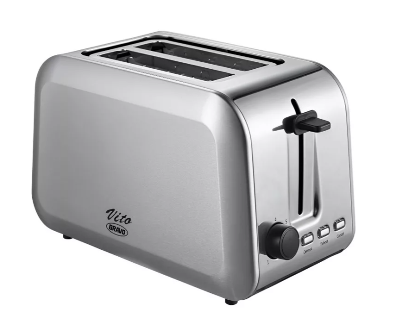 Bravo 2 szeletes kenyérpirító 750W, inox (B-4819-inox)