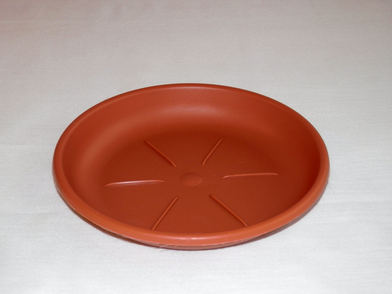 Virágtartó alátét, 17,5 cm, terrakotta műanyag (365-1)