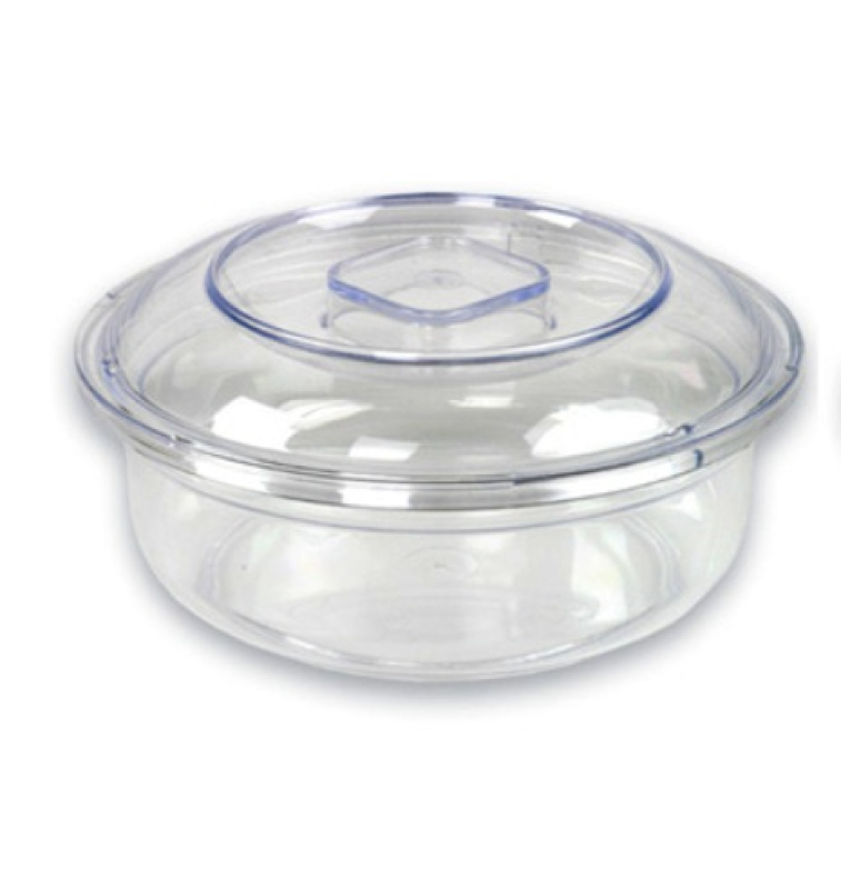 Kerek műanyagtál fedéllel 1 l (19)