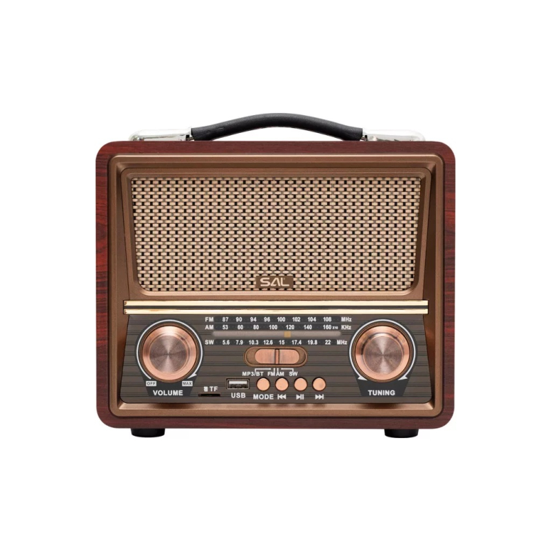 SAL hordozható retró rádió multimédia lejátszóval (RRT22)