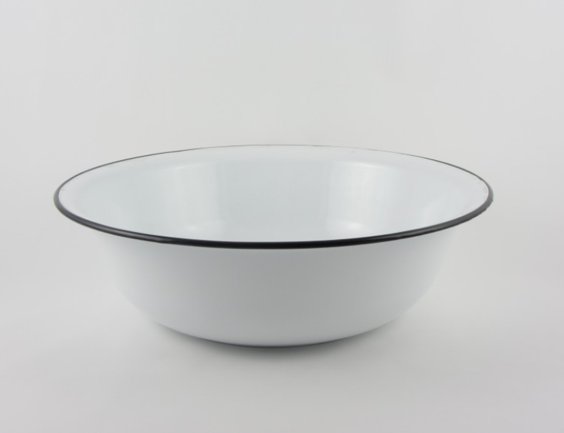 Bonyhádi zománcozott fehér mosdótál 50 cm 14L