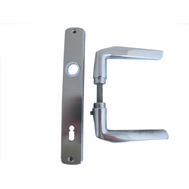 AL-LOY SB ajtókilincs 410 + ajtócím 90 mm kulcslyukas polírozott (3986645)