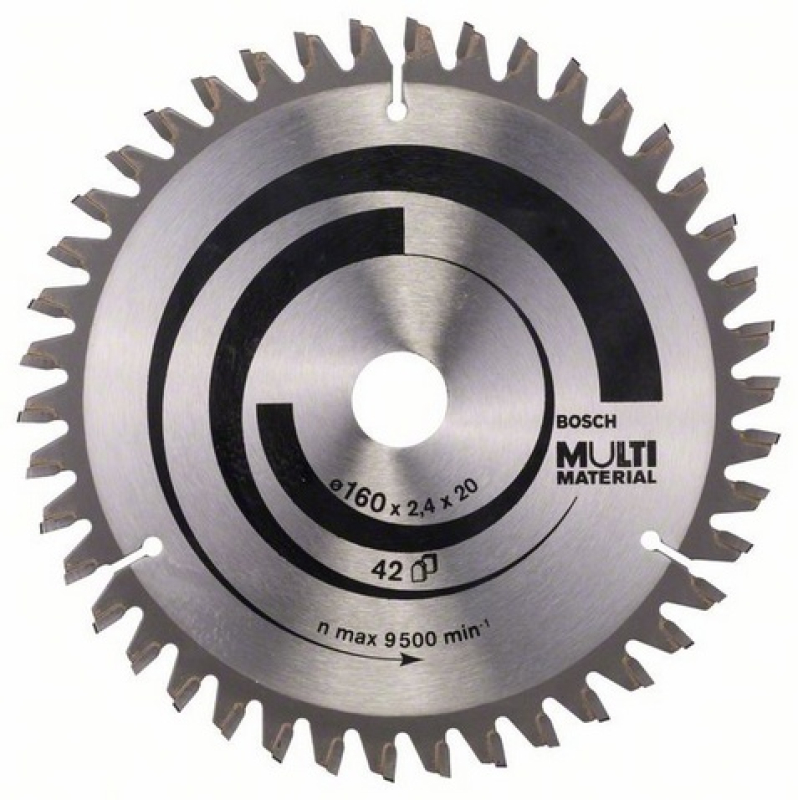 Bosch Körfűrészlap Multi Material, 160 x 20/16 x 2,4 mm, 42 (2608640503)
