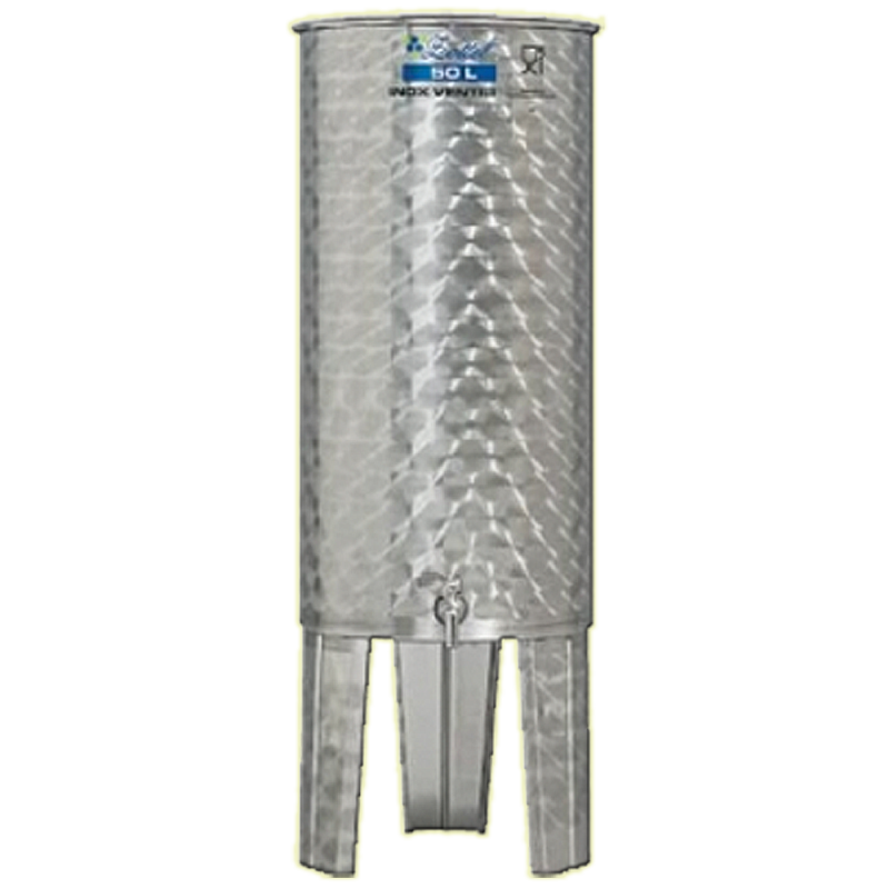 Inox 50 l-es bortartály, úszófedeles, paraffinos, 1 csappal (Zottel) (10489)