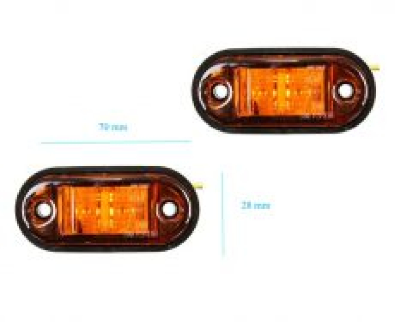 Szélességjelző/helyzetjelző sárga 12-24V (LA-603Y)