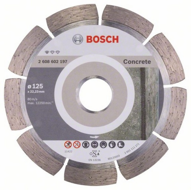 Bosch Standard for concrete gyémánt darabolótárcsa Beton, 125-22,23 (2608602197)
