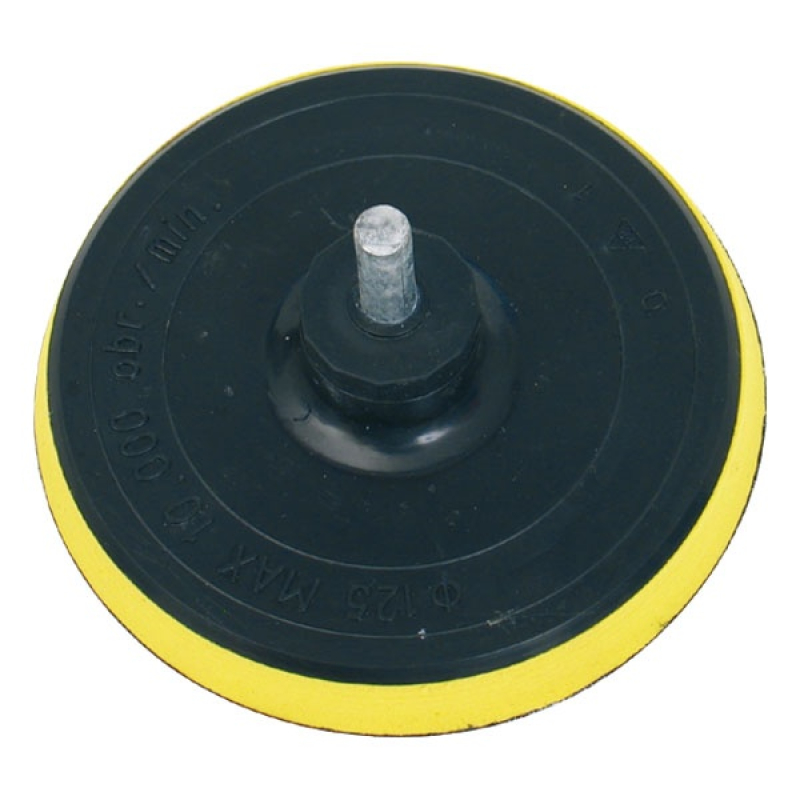 Extol gumitányér  fúrógéphez; 125mm tépőzáras, befogás: 8mm, max. 10.000 ford/perc (108425)