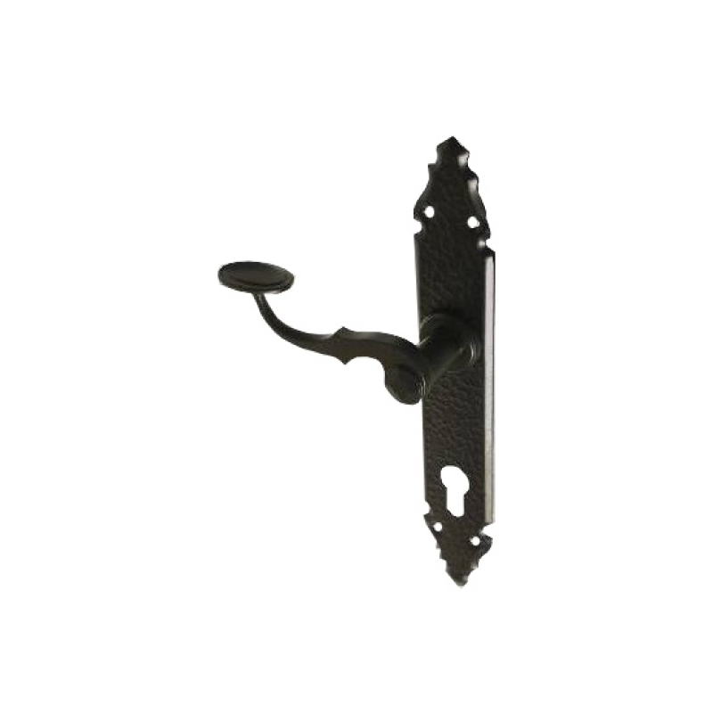 Ajtóveret díszes90mm cilinder lyukas fekete (3418003)