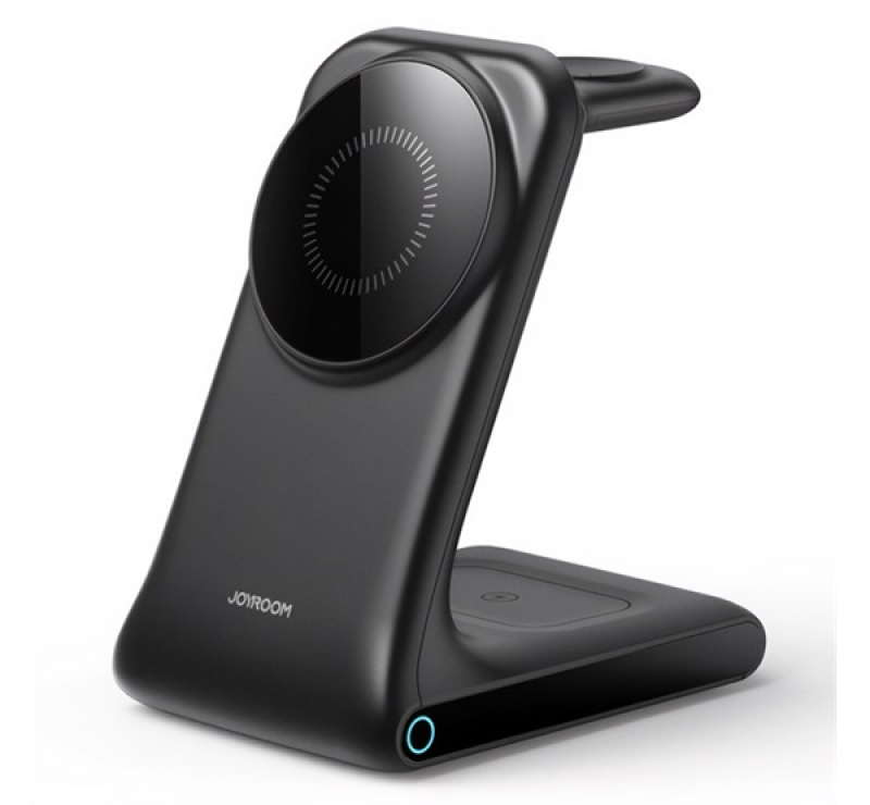 JOYROOM asztali töltőállvány 3in1 (15W, wireless, gyorstöltő, MagSafe, Airpods, Apple Watch töltő) F